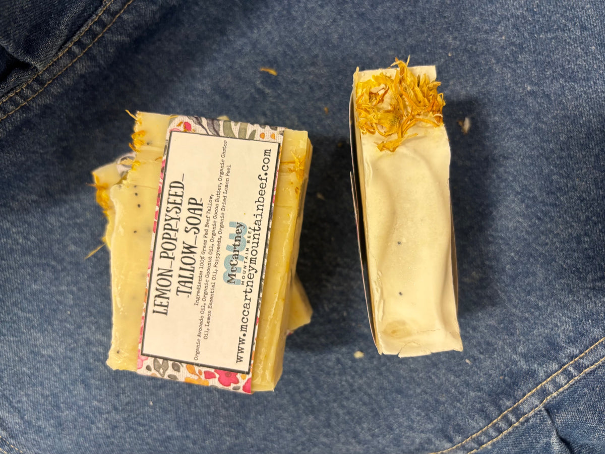 Lemon Poppy Seed Tallow Soap